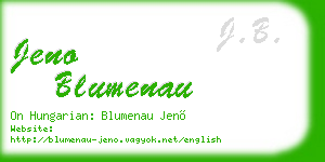 jeno blumenau business card